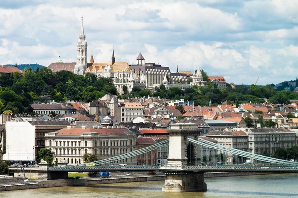 stock image Hungary, budapest chain bridge