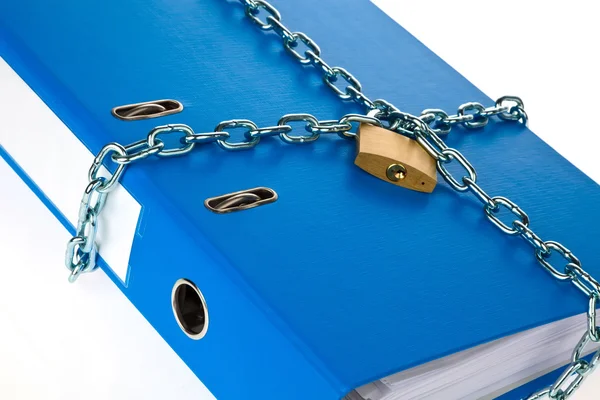File folder closed with chain Royalty Free Stock Photos
