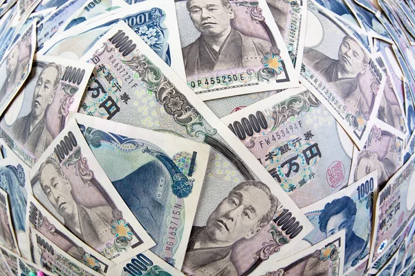 Moeda de notas de banco de iene japonês — Fotografia de Stock