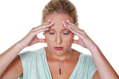 Woman with migraine clipart