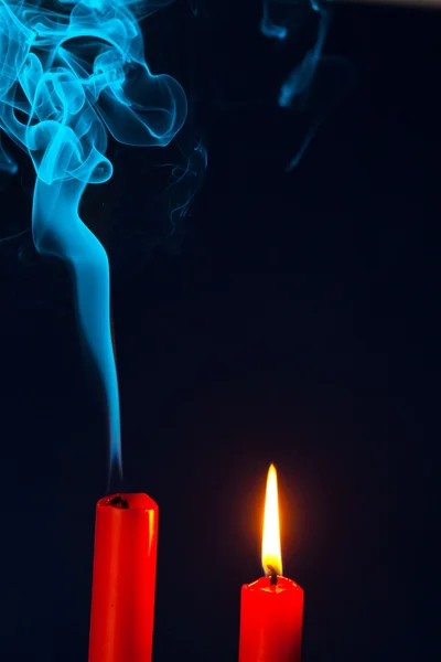 A vela foi apagada. — Fotografia de Stock