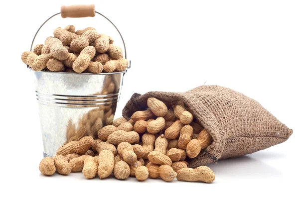 Peanut in a bucket — Stock Photo, Image