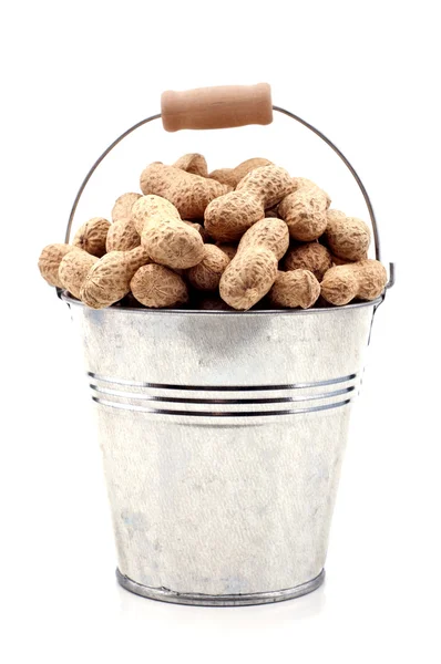 Peanut in a bucket — Stock Photo, Image