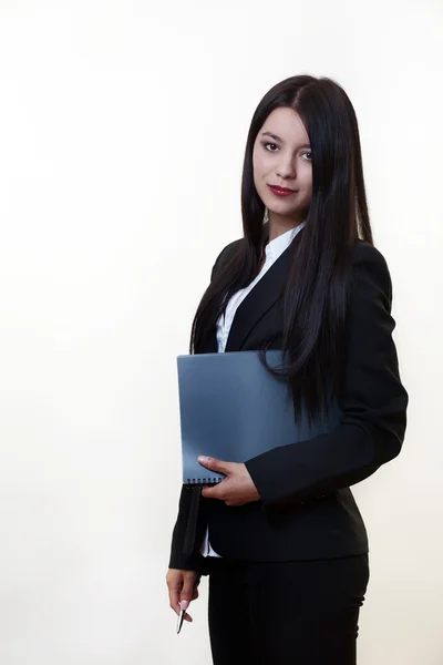 Femme d'affaires avec documents — Photo