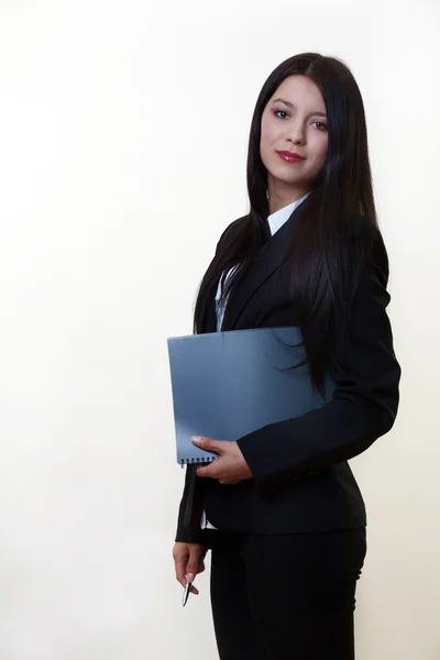 Mulher de negócios com documentos — Fotografia de Stock