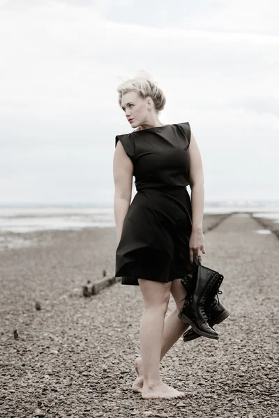 stock image Woman on beach