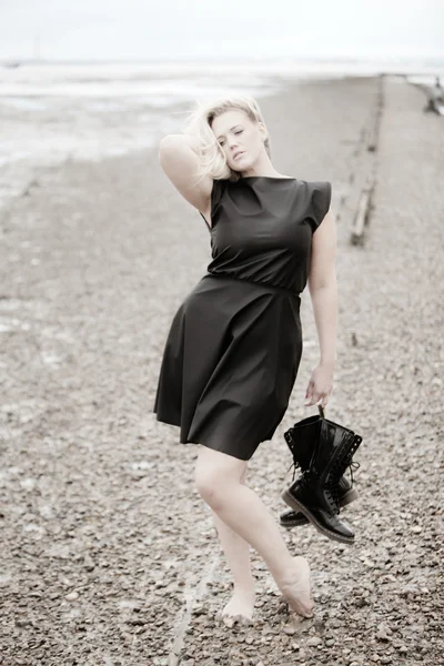 stock image Woman on beach