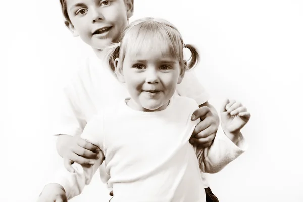 Två unga barn — Stockfoto