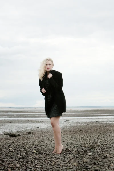 Stock image Woman on beach