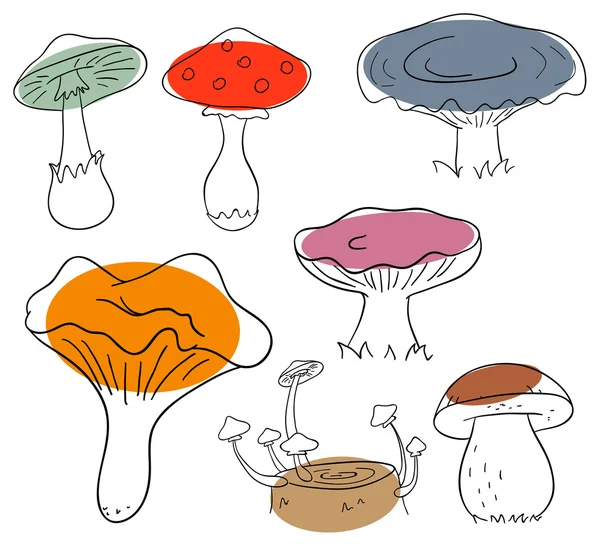 Cogumelos — Vetor de Stock