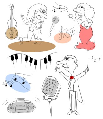 Music collection clipart