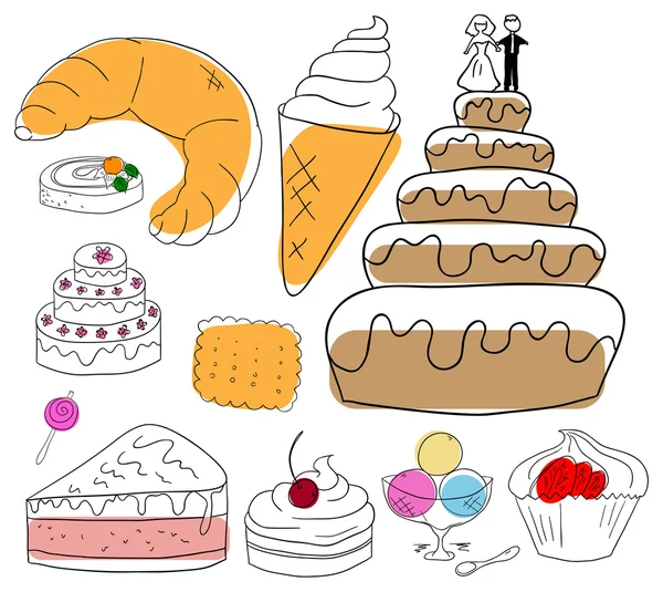 Collecte de gâteaux — Image vectorielle