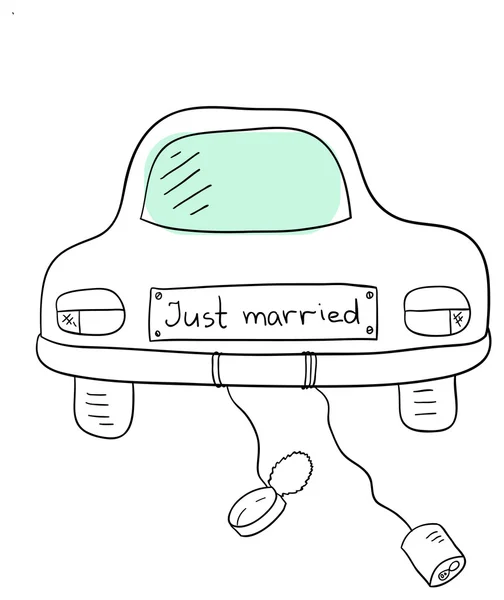 Yeni evli — Stok Vektör