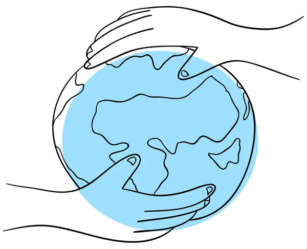 stock vector Earth in the hand