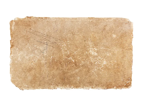 Стареющий лист бумаги на белом — стоковое фото