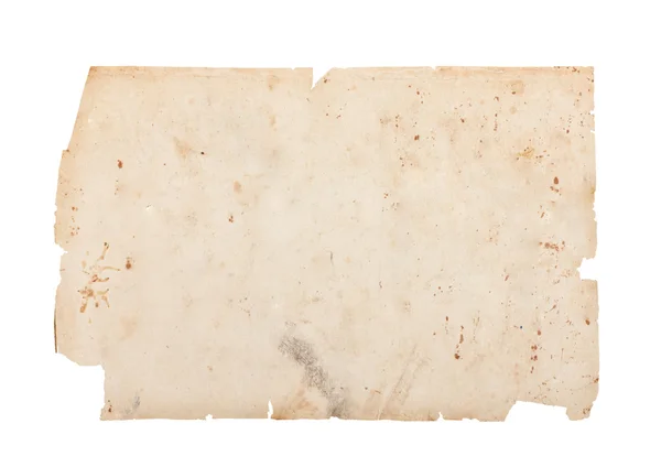 Weathered blank paper on white — Stock Photo, Image