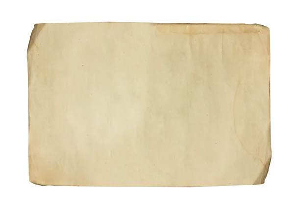Vintage blankt papper på vit — Stockfoto