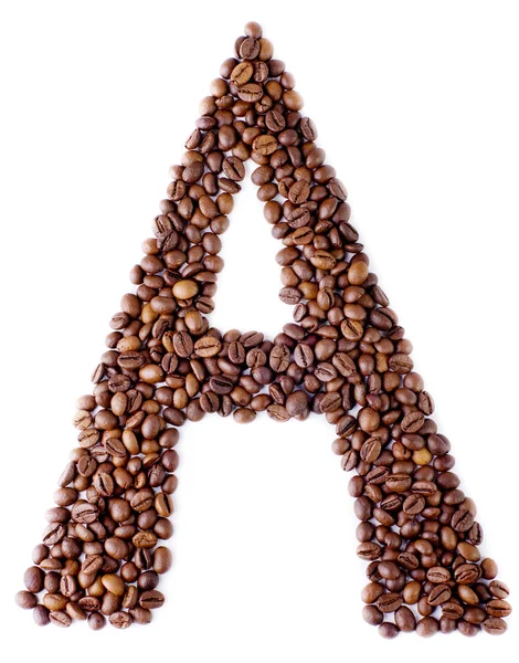 コーヒー豆からアルファベット. — ストック写真