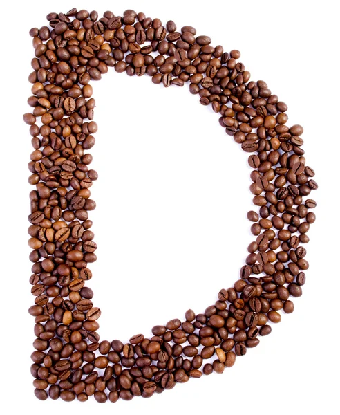 Kahve çekirdekleri dan alfabesi. — Stok fotoğraf