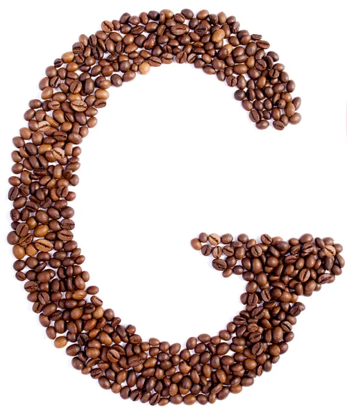 Alfabeto de granos de café . —  Fotos de Stock