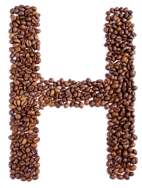 Alfabet z ziaren kawy. — Zdjęcie stockowe
