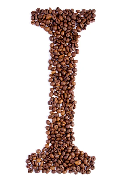 Abeceda z kávových zrn. — Stock fotografie
