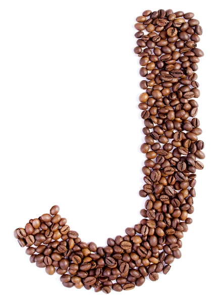 Alfabeto dai chicchi di caffè . — Foto Stock