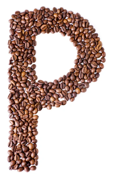 Алфавіт з кавових зерен . — стокове фото