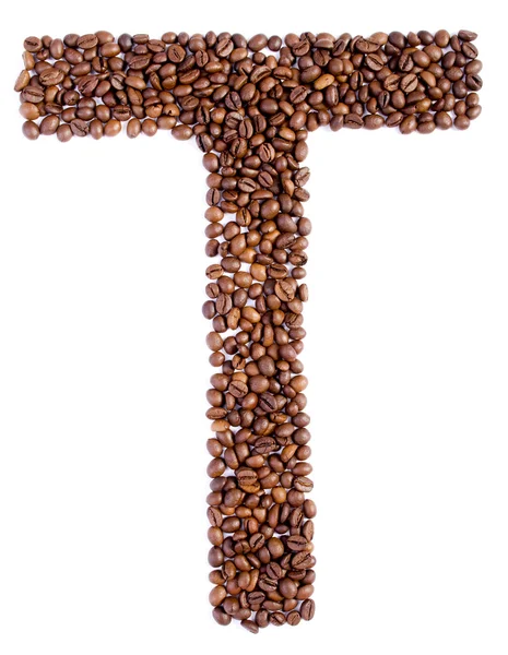コーヒー豆からアルファベット. — ストック写真