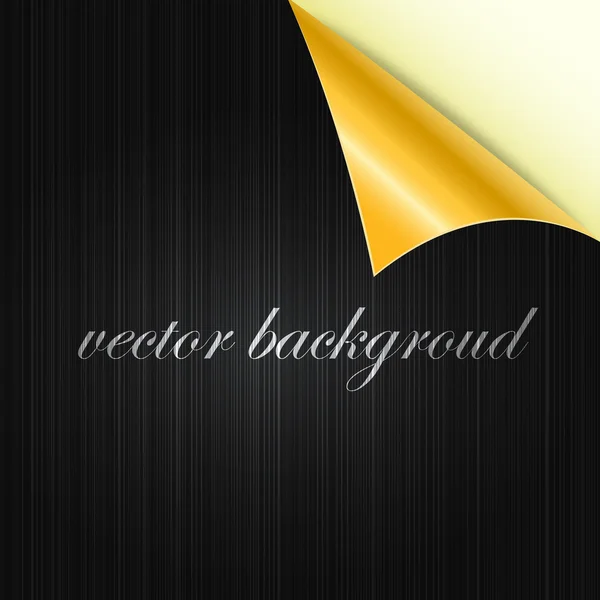 Banner retro de esquina rizada. Vector — Vector de stock