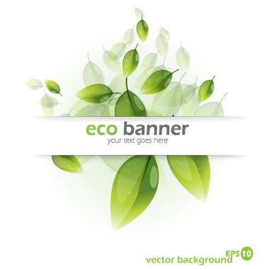 Vector nature background. Abstract fly leaves background clipart