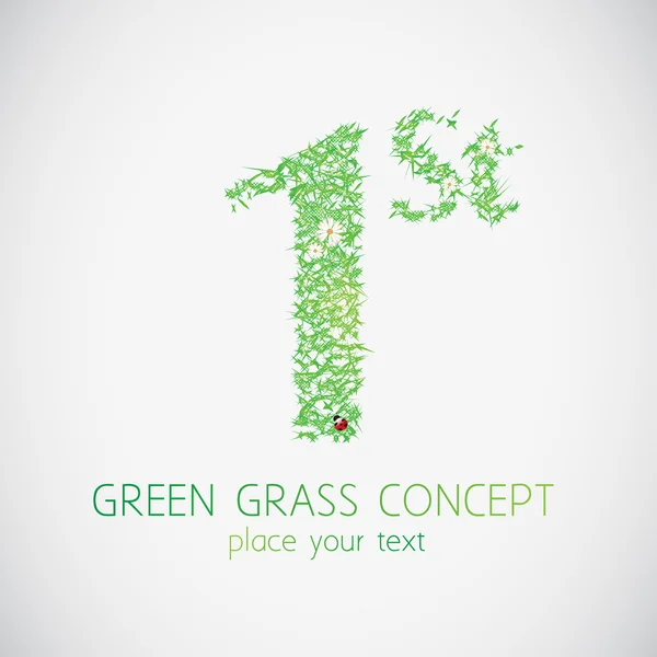 Concepto de hierba verde.Vector eps 10 — Vector de stock