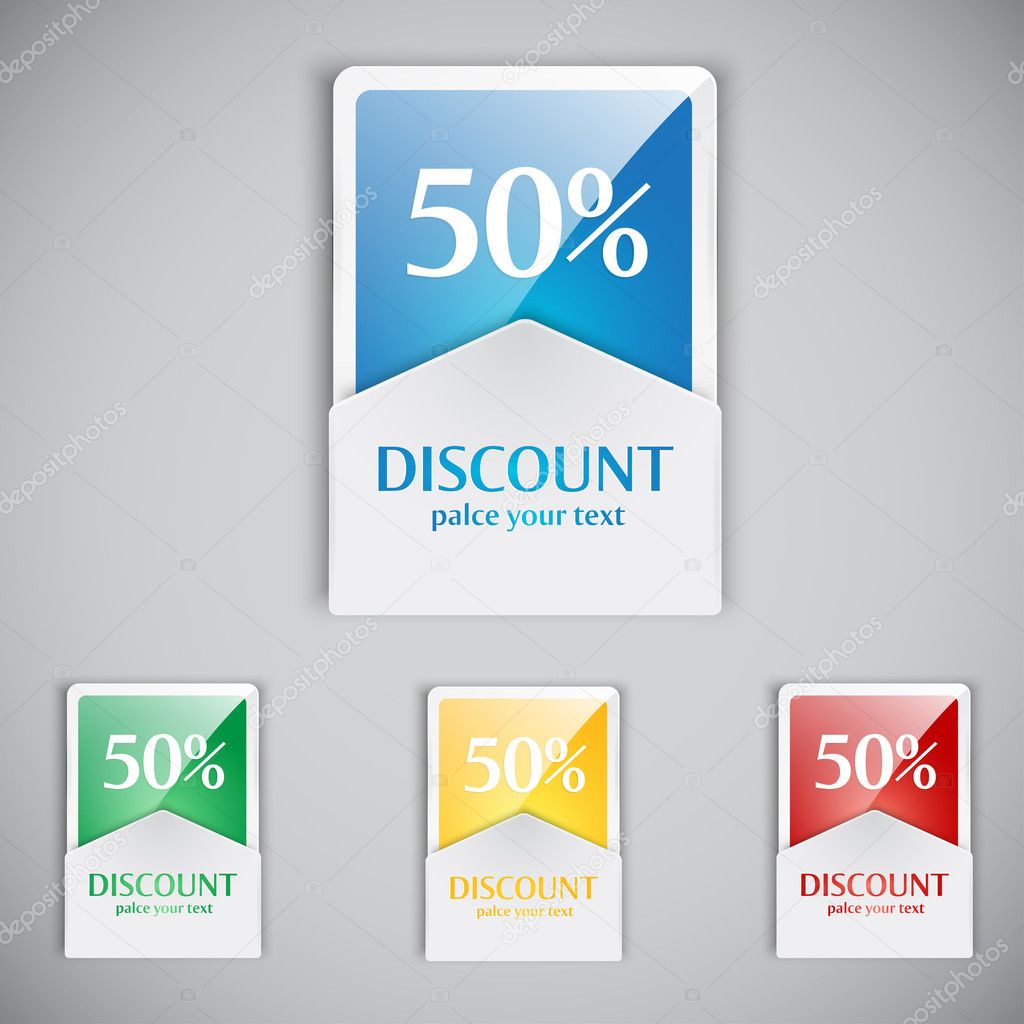 Discount cards. Vector