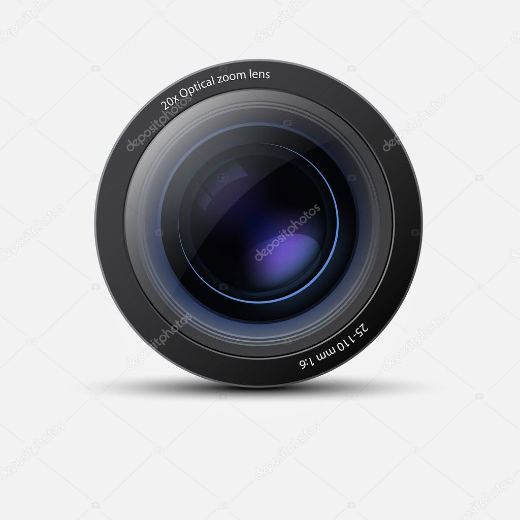 Camera lens. Vector