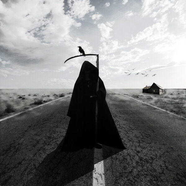 Grim Reaper on the road