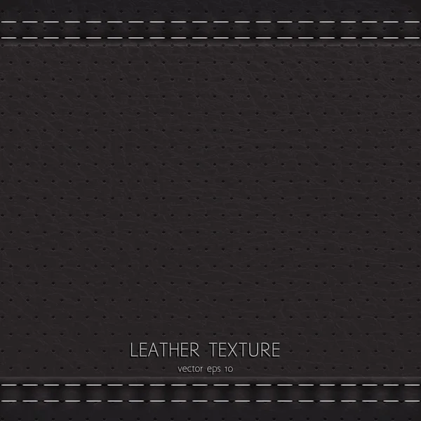 Black background made of leather texture.Vector — Stock Vector