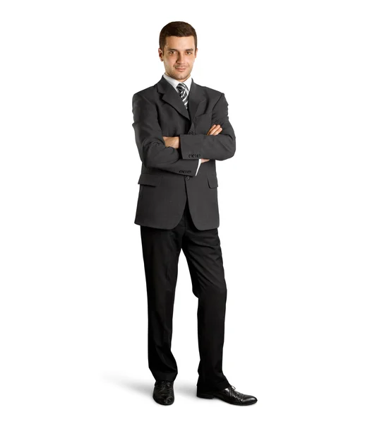 Biznesmen w pełnej długości garnitur — Zdjęcie stockowe
