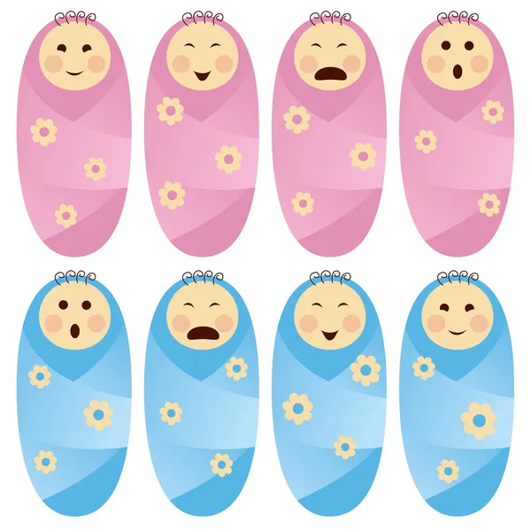 stock vector Newborn Babies