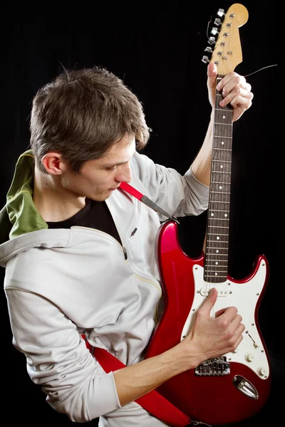 Άνθρωπος με την κιθάρα — Φωτογραφία Αρχείου
