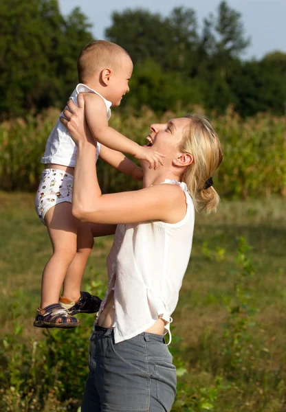 Mother And Son Outdoors — Stock Photo, Image