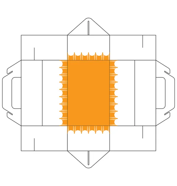 Caja de pastel rectangular — Vector de stock
