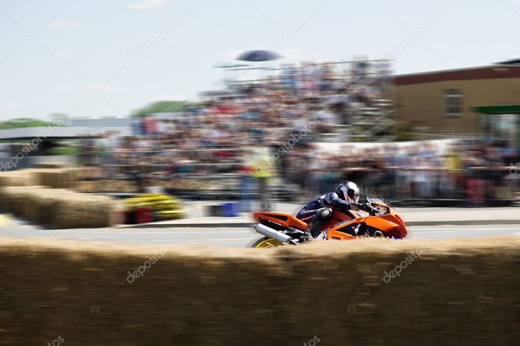 Rider in motorcycle race