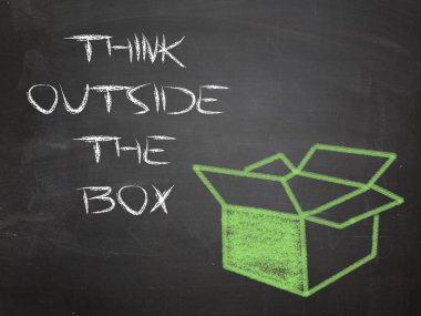 Think outside the box clipart