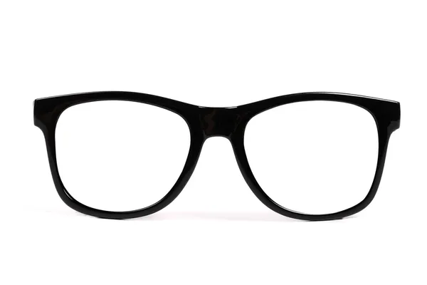 Černý rám brýlí izolovaných na bílém pozadí — Stock fotografie