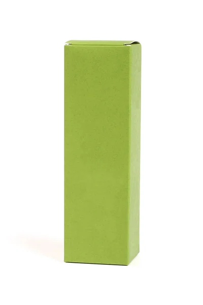 Boîte de produit en carton blanc vert — Photo