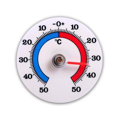 Weather thermometer isolated on white background clipart