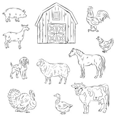 Farm animals clipart