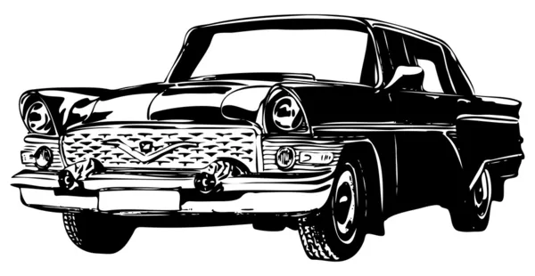 Retro samochód, wektor ilustracji — Wektor stockowy