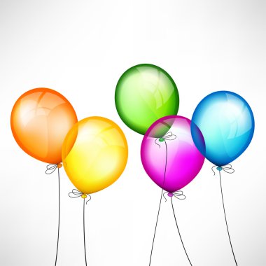 Color balloons clipart