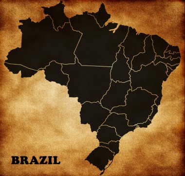 Map of Brazil clipart